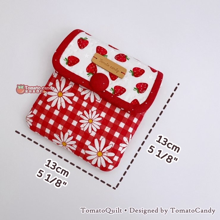 No.264 Lovely simple pouch pattern. Pocket Organizer, Gift Idea, Hand Sewing Pattern Only, No Written Instructions, YouTube Tutorial, PDF