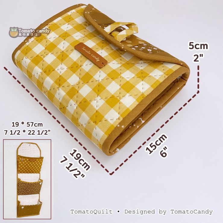 No.272 Foldable Hanging Wall Pocket Organizer, PDF Pattern Only, Hand Sewing, No Written Instructions, YouTube Tutorial