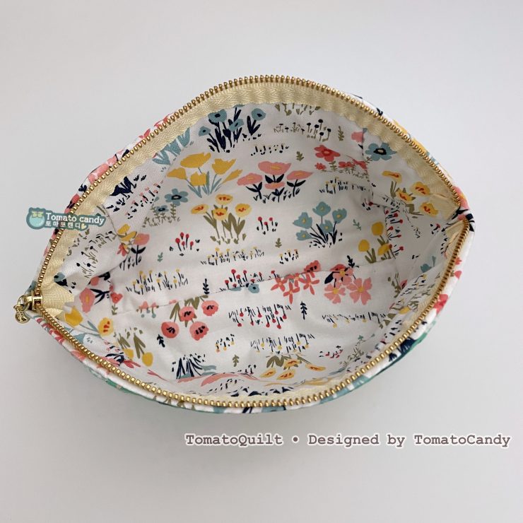 No.266 Simple 3-Piece Zipper Pouch Sewing Pattern (2 Sizes), Wide Opening. No Written Instructions, Hand Sewing Pattern Only
