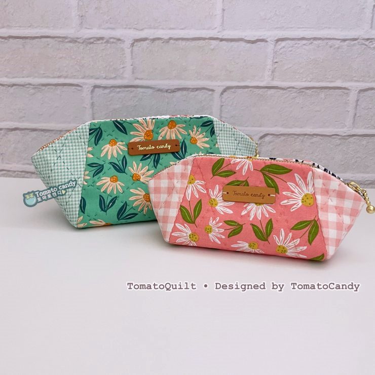 No.266 Simple 3-Piece Zipper Pouch Sewing Pattern (2 Sizes), Wide Opening. No Written Instructions, Hand Sewing Pattern Only