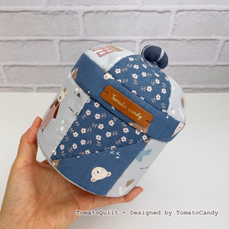 No.267 Patchwork Fabric Box Pattern – 3 Shapes (Round, Square, Hexagon), Hand Sewing, No Written Instructions, YouTube Tutorial, PDF pattern