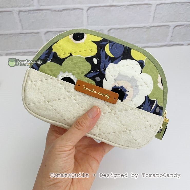 No.268 2-Way Quilted Pouch Set Pattern – Two Styles, Hand Sewing, No Written Instructions, YouTube Tutorial, PDF
