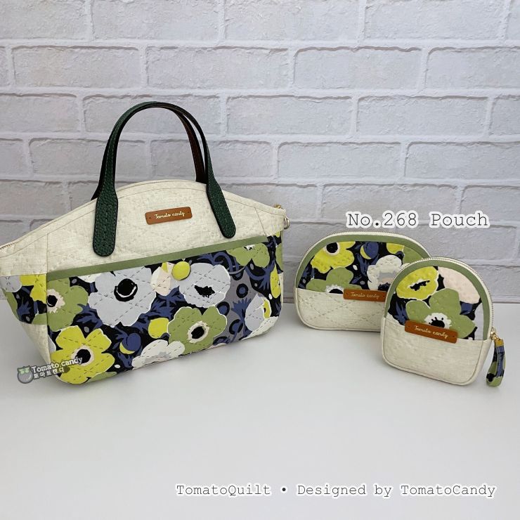 No.269 Pocket-Accent Simple Quilted Bag – Hand Sewing, No Written Instructions, YouTube Tutorial, PDF