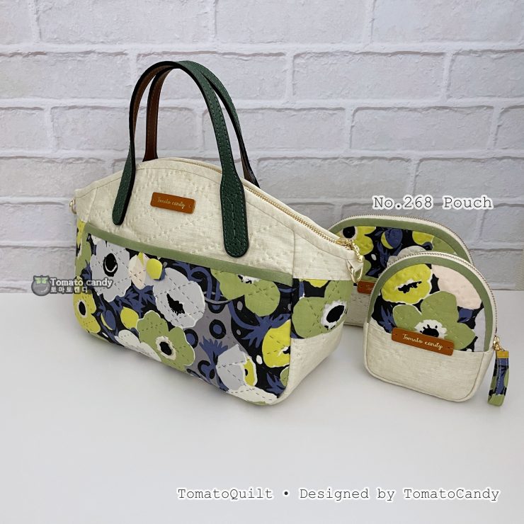 No.269 Pocket-Accent Simple Quilted Bag – Hand Sewing, No Written Instructions, YouTube Tutorial, PDF