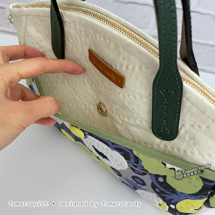 No.269 Pocket-Accent Simple Quilted Bag – Hand Sewing, No Written Instructions, YouTube Tutorial, PDF