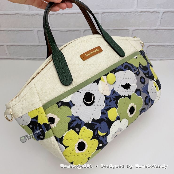 No.269 Pocket-Accent Simple Quilted Bag – Hand Sewing, No Written Instructions, YouTube Tutorial, PDF