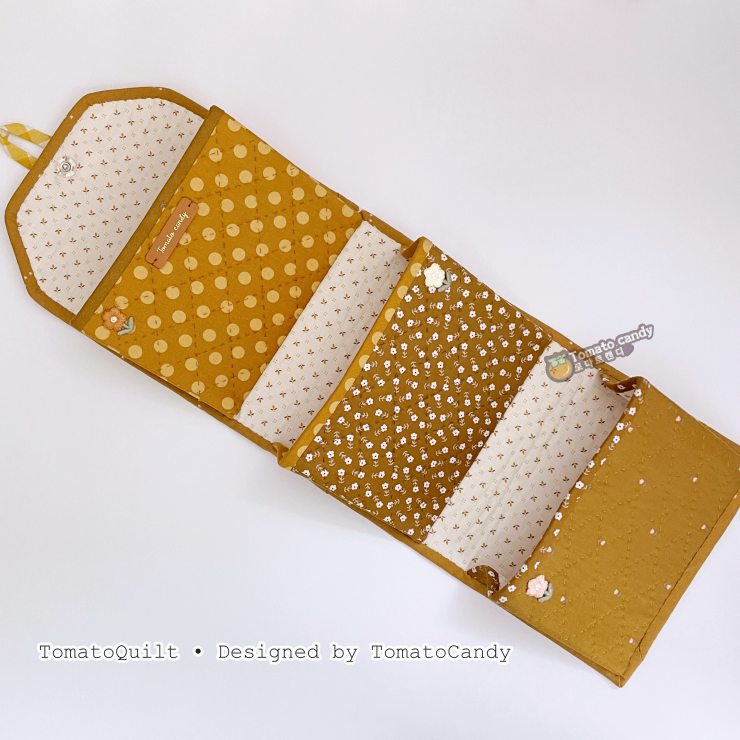 No.272 Foldable Hanging Wall Pocket Organizer, PDF Pattern Only, Hand Sewing, No Written Instructions, YouTube Tutorial