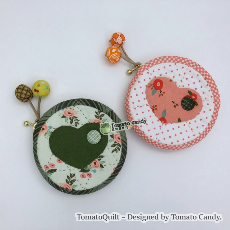 No.138 Round flower coin purse, Hand Sewing Pattern Only, YouTube Tutorial, No Written Instructions, Instant Download PDF.