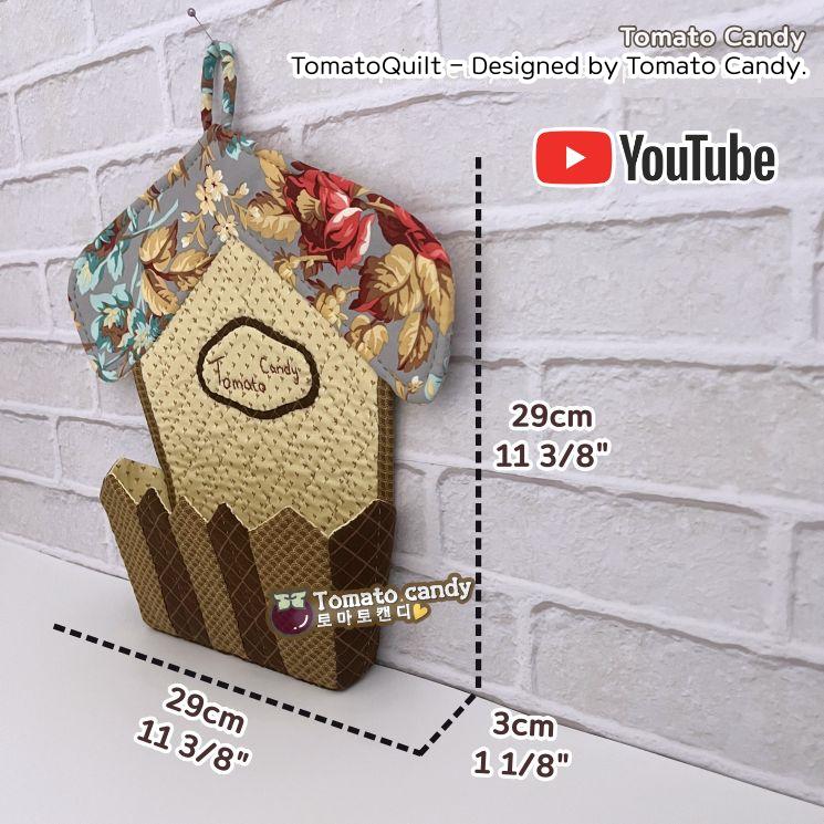 No.146 Cabin-shaped wall-mounted mail organizer, Hand Sewing Pattern Only, YouTube Tutorial, No Written Instructions, Instant Download PDF.