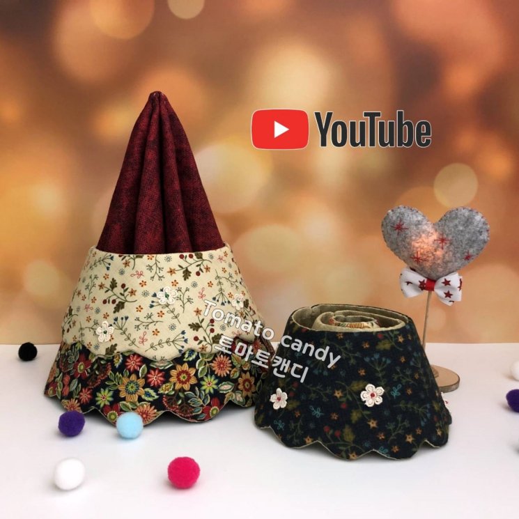 No.155 Fabric Christmas 6-tier tree. Instant Download PDF pattern. Hand Sewing. Pattern Only, No Written Instructions, , YouTube Tutorial.