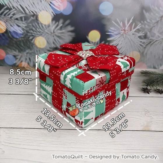 No.156 Fabric gift box. Hand Sewing Pattern Only, YouTube Tutorial, No Written Instructions, Instant Download PDF.