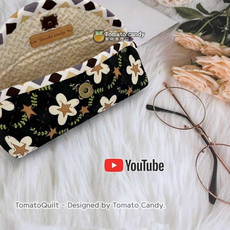 No.184 Glasses case/pouch. Hand Sewing Pattern Only, YouTube Tutorial, No Written Instructions, Instant Download PDF.