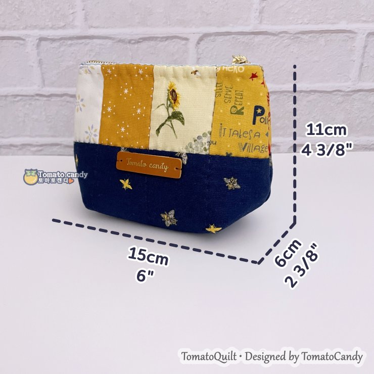 No.260 Patchwork small Bag and Pouch pattern. Hand Sewing Pattern Only, No Written Instructions, YouTube Tutorial, Instant Download PDF.