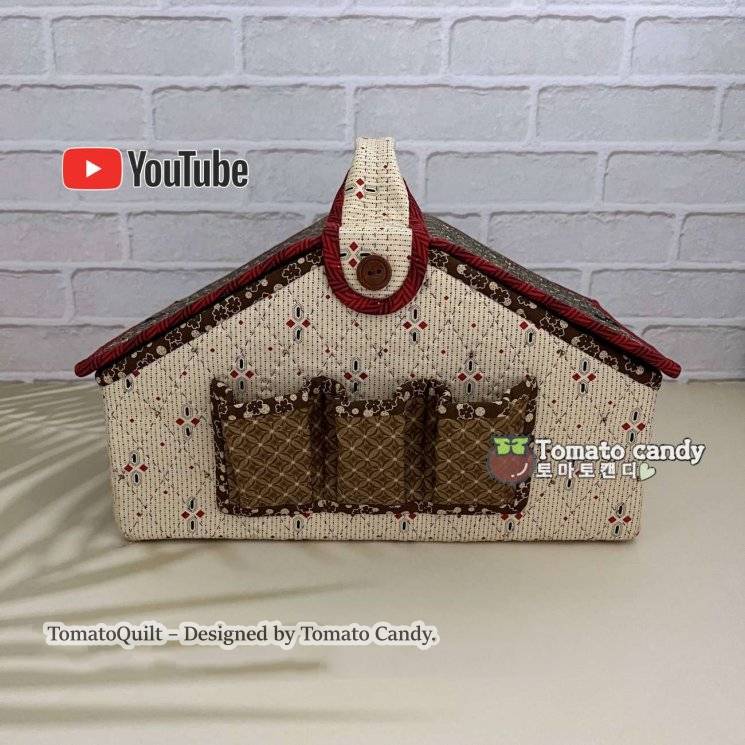 No.082 Sewing basket(Box). Hand Sewing Pattern Only, YouTube Tutorial, No Written Instructions, Instant Download PDF.