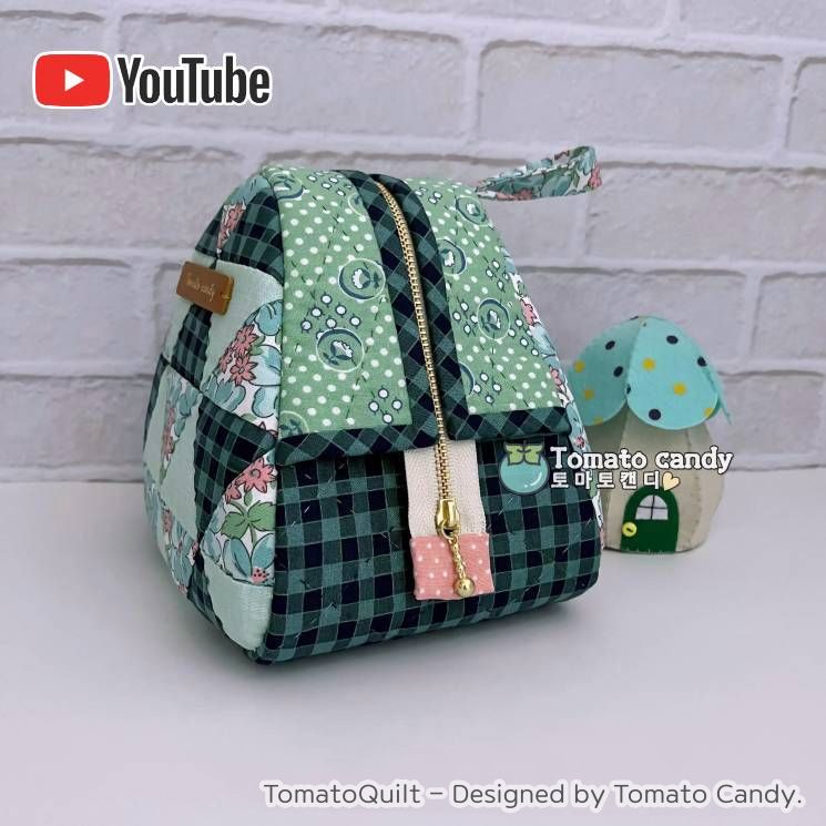 No.201 Triangular pouch. Hand Sewing Pattern Only, YouTube Tutorial, No Written Instructions, Instant Download PDF.