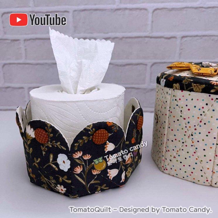 No.186 Toilet paper case. Hand Sewing Pattern Only, YouTube Tutorial, No Written Instructions, Instant Download PDF.