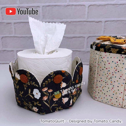 No.186 Toilet paper case. Hand Sewing Pattern Only, YouTube Tutorial, No Written Instructions, Instant Download PDF.