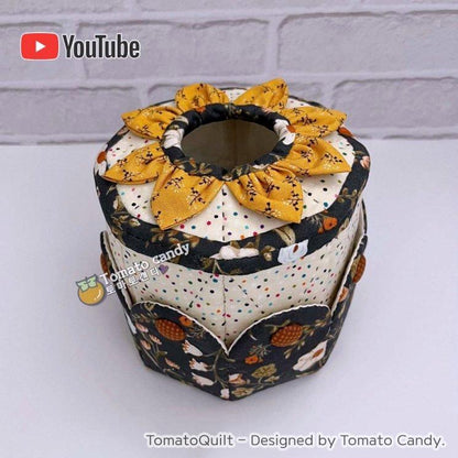 No.186 Toilet paper case. Hand Sewing Pattern Only, YouTube Tutorial, No Written Instructions, Instant Download PDF.