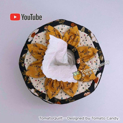 No.186 Toilet paper case. Hand Sewing Pattern Only, YouTube Tutorial, No Written Instructions, Instant Download PDF.