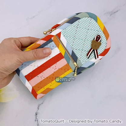 No.087 Zipper Pencil Case pattern. Hand Sewing Pattern Only, YouTube Tutorial, No Written Instructions, Instant Download PDF.