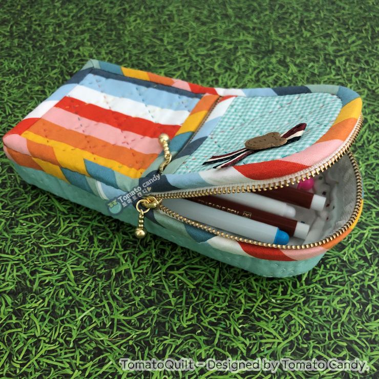 No.087 Zipper Pencil Case pattern. Hand Sewing Pattern Only, YouTube Tutorial, No Written Instructions, Instant Download PDF.