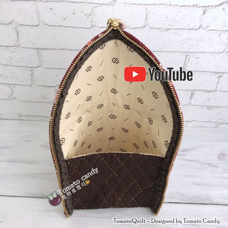 No.066 Stand pencil case pouch. Hand Sewing Pattern Only, YouTube Tutorial, No Written Instructions, Instant Download PDF.