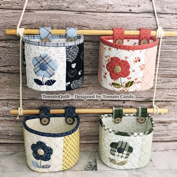 No.079 Accessory/storage basket. Hand Sewing Pattern Only, YouTube Tutorial, No Written Instructions, Instant Download PDF.