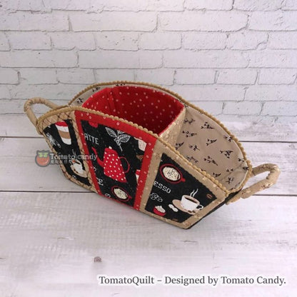 No.094 Versatile case basket(Box). Hand Sewing Pattern Only, YouTube Tutorial, No Written Instructions, Instant Download PDF.