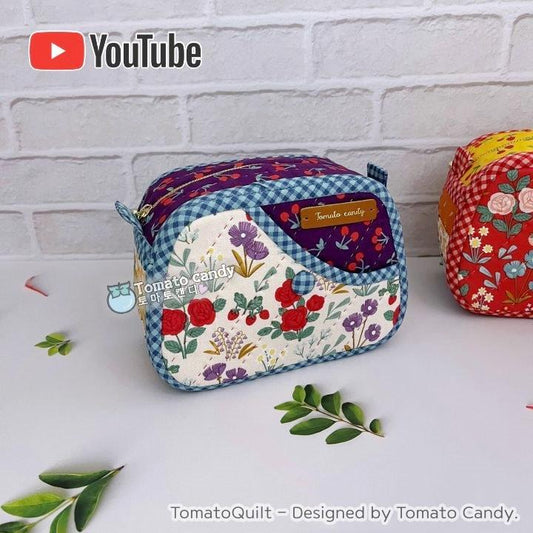 No.189 Pocket square pouch. Hand Sewing Pattern Only, YouTube Tutorial, No Written Instructions, Instant Download PDF.