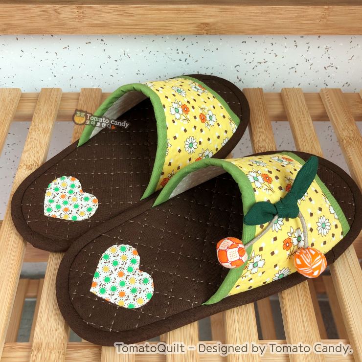 No.030 Cotton women's home slippers. Hand Sewing Pattern Only, YouTube Tutorial, No Written Instructions.