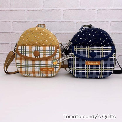 No.235 A cute backpack-shaped crossbody bag. Hand Sewing Pattern Only, YouTube Tutorial, No Written Instructions, Instant Download PDF.