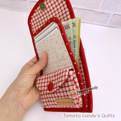 No.224 Fabric Tri-Fold Wallet. Hand Sewing Pattern Only, YouTube Tutorial, No Written Instructions, Instant Download PDF.