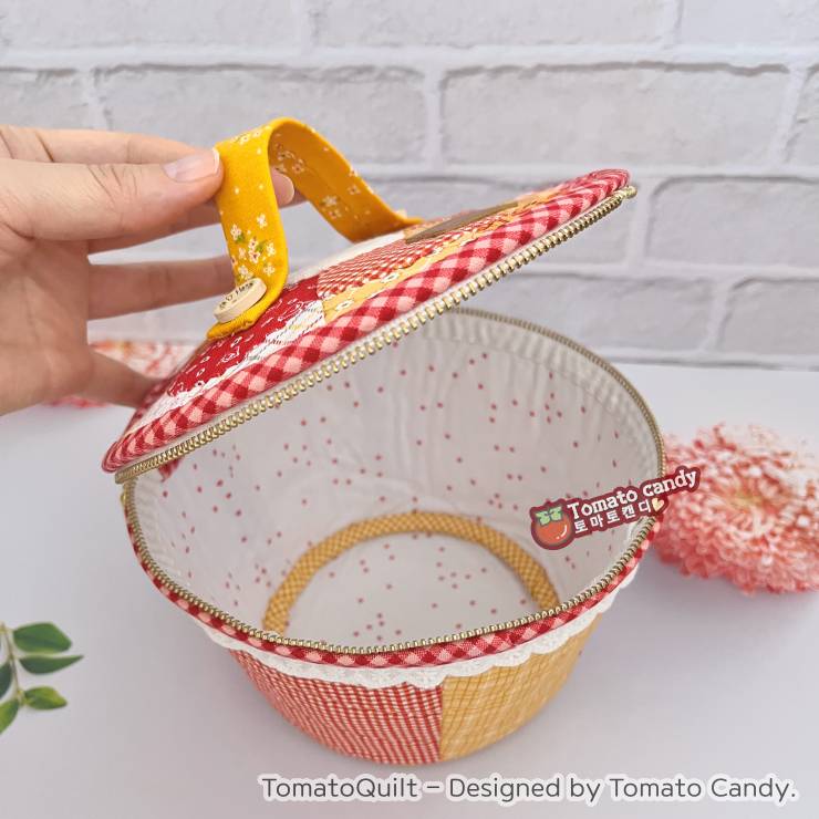 No.211 Dresden Zipper Basket. Hand Sewing Pattern Only, YouTube Tutorial, No Written Instructions, Instant Download PDF. Applique ideas.