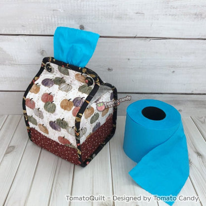 No.086 Square tissue box case pattern . Hand Sewing Pattern Only, YouTube Tutorial, No Written Instructions, Instant Download PDF.