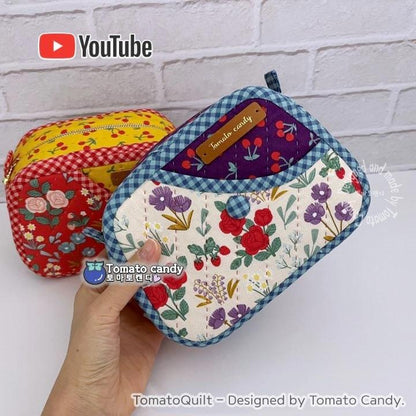 No.189 Pocket square pouch. Hand Sewing Pattern Only, YouTube Tutorial, No Written Instructions, Instant Download PDF.