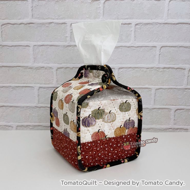 No.086 Square tissue box case pattern . Hand Sewing Pattern Only, YouTube Tutorial, No Written Instructions, Instant Download PDF.