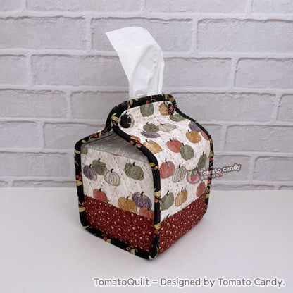 No.086 Square tissue box case pattern . Hand Sewing Pattern Only, YouTube Tutorial, No Written Instructions, Instant Download PDF.