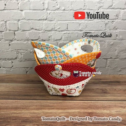 No.132 Candy's First Cookie Basket. Hand Sewing Pattern Only, YouTube Tutorial, No Written Instructions, Instant Download PDF.