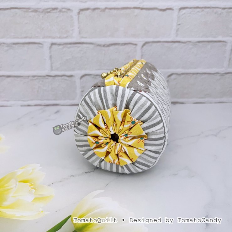 No.137 Curved Applique Barrel Pouch, PDF Pattern Only – Video Tutorial (No Written Instructions), Hand Sewing