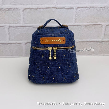 No.277 Diamond Quilted Box Pouch PDF Pattern, 3 Size, Hand Sewing, No Written Instructions, YouTube Tutorial