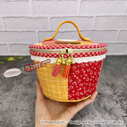 No.211 Dresden Zipper Basket. Hand Sewing Pattern Only, YouTube Tutorial, No Written Instructions, Instant Download PDF. Applique ideas.