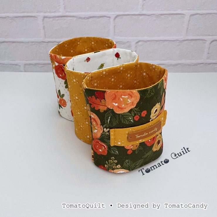No.284 Connectable Fold-Flat Fabric Basket, PDF Pattern, Hand Sewing, Video Tutorial Only (No Printed Instructions)