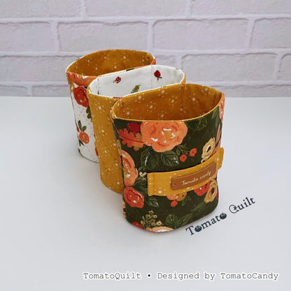 No.284 Connectable Fold-Flat Fabric Basket, PDF Pattern, Hand Sewing, Video Tutorial Only (No Printed Instructions)