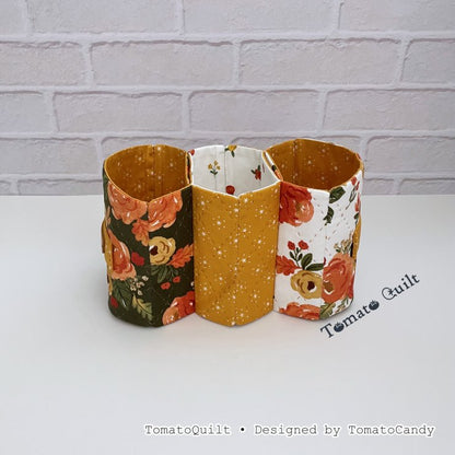 No.284 Connectable Fold-Flat Fabric Basket, PDF Pattern, Hand Sewing, Video Tutorial Only (No Printed Instructions)
