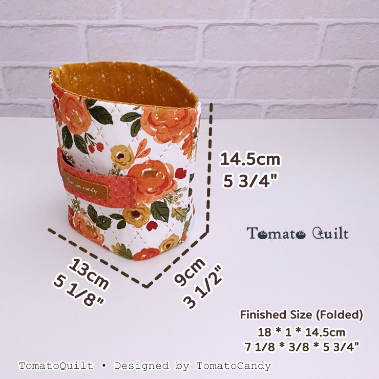 No.284 Connectable Fold-Flat Fabric Basket, PDF Pattern, Hand Sewing, Video Tutorial Only (No Printed Instructions)
