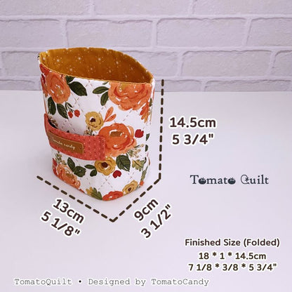 No.284 Connectable Fold-Flat Fabric Basket, PDF Pattern, Hand Sewing, Video Tutorial Only (No Printed Instructions)