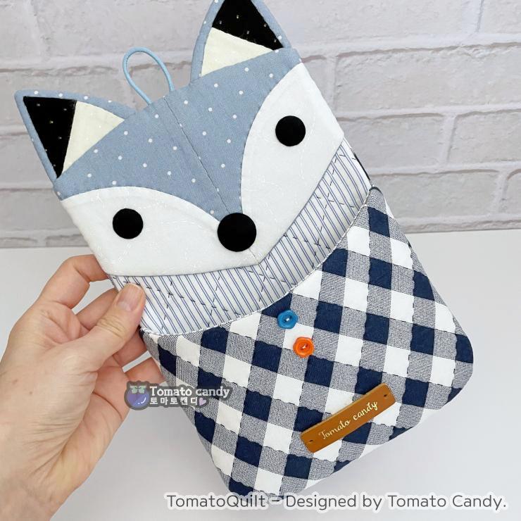 No.257 Fox Wall Hanging Storage Pocket pattern.  Hand Sewing Pattern Only, YouTube Tutorial, No Written Instructions. PDF file