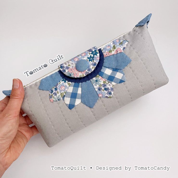 No.286 Quilted Dresden Daily Zipper Pouch, PDF Pattern Only, Hand Sewing, No Written Instructions, YouTube Tutorial