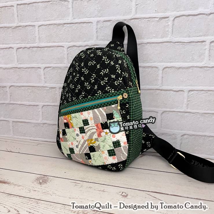 No.051 Small Hand-Sewn Patchwork Sling Bag Pattern. Pattern Only, YouTube Tutorial, No Written Instructions, Instant Download PDF.