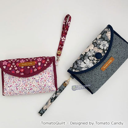 No.237 Multipurpose pouch pattern. Hand Clutch Bag. Hand Sewing Pattern Only, YouTube Tutorial, No Written Instructions.